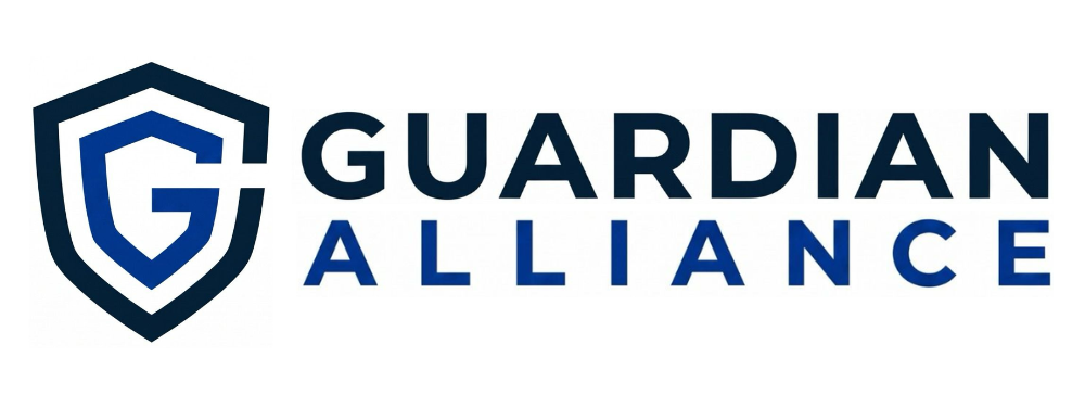 Guardian Alliance SOC logo, security operations center and dispatch support services for security guard companies.